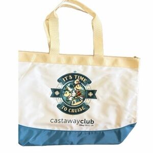 Castaway Club Blue and Cream Cruise Tote
